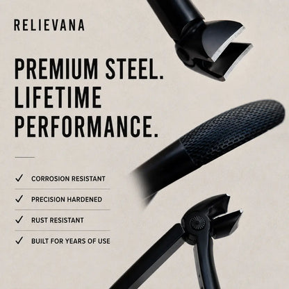 Relievana premium stainless steel nail clipper with corrosion-resistant construction